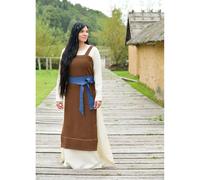 Wikinger Schürzenkleid Diamantköper, braun, „Annik“ XL