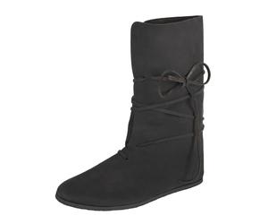 Wikinger Stiefel mit Schnürung, schwarz