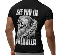 Wikinger T Shirt See You in Valhalla Berserker Norse Warrior T Shirt