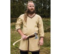 Wikinger Tunika aus Baumwolle, beige M