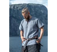 Wikinger Tunika Kurzarm Blaugrau ""Edmund"" XL
