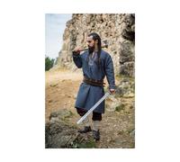 Wikinger Tunika mit Stickereien - Blaugrau XL