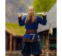 Wikinger Tunika Wolle "Roland" Dunkelblau M