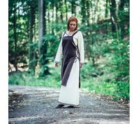 Leonardo Carbone Mittelalter Damen Überkleid Aleiga Ärmellos Seitliche Schnürungen Baumwolle schwarz - XXL/XXXL