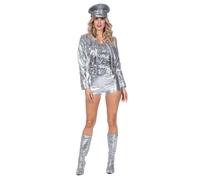 WILBERS & WILBERS 4505 - Metallic Jacke für Damen, Croco Muster, Shiny Jacke aus hochwertigem Kunstleder, für Festival