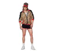 WILBERS & WILBERS 5748-80er / 90er Jahre Jogginganzug für Herren, Leoparden Print, Trainingsanzug, Karneval