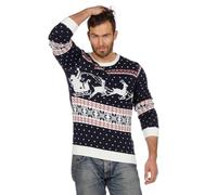 Wilbers & Wilbers Weihnachtspullover Schlitten Ugly Christmas Sweater Pullover Weihnachten S-XXL S