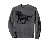 Wild Horse Minimalistisches T-Shirt für Pferdesportliebhaber im Vintage-Stil Sweatshirt