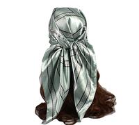 Wild Rags Seidenschal für Damen, lässiger Schal, Seidenblume, bedruckt, quadratischer Schal, Turban, übergroßer Seidenschal, grün, One size