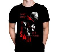 Wild Star Hearts Every Piece is a Puzzle Herren-T-Shirt, Halloween, Gothic, Horror-Druck, schwarzes Grafik-T-Shirt, Filmposter, Schwarz, L
