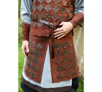 Wildleder Rock, Rüstung braun, „Vidar“ L/XL