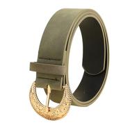 Wildledergürtel Damen Grün Mit Goldener Schnalle, Premium-Velourleder Gürtel Damen Für Jeans Kleider Herbst- Und Winterpullover, Trend Accessoires Für Damen,Grün,105CM/41.3''