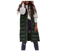 Wildlederjacke Damen Fashion Strickjacke Steppweste Damen Lang Mit Kapuze Laufweste Lässig Windjacke Softshellmantel Mantel Lang Damen Winter Wollmantel Wintermantel Damen Plüschfutter（4-Green，XXL）
