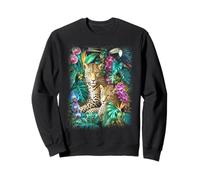 Wildlife Safari Zoo Tier Dschungel-Leopard Cartoon Wilde Frauen Sweatshirt