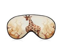 Wildtier-Giraffen-Muster, Augenmaske, seitliche Schlafmaske, leichte Augenbinde, Schlafmaske, Nasenpolster und Gummiband für Kinder, Frauen und Männer