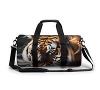 Wildtier-Tiger-Turnbeutel für Männer und Frauen, wasserabweisend, Reisetasche, leichte Tasche für Reisen, Sport, weiß, 45 cm/22,9 cm/22,9 cm/22,9 cm, weiß, 17.7in/9in/9in
