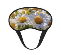 Wildweiße Schlafmaske mit Gänseblümchen-Druck, Augen-Schlafmaske für Damen und Herren, für totale Dunkelheit, reduziert geschwollene Augenmaske