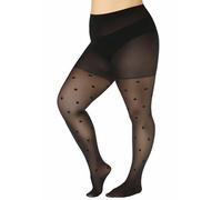 WiliW Schwarze Strumpfhosen Für Damen Grosse Grössen Muster Feinstrumpfhose Mit Punkten Leopard 40D Transparente Strumpfhose