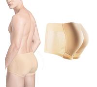 WiLLab Gepolsterte Enhancer-Boxershorts für Herren, Mesh-verbessernde Gesäßunterhose für Männer, Po-Lifting-Unterwäsche für Männer (A,L)