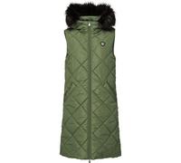 Willard DAGNA Lange Damen-Steppweste, khaki, größe S