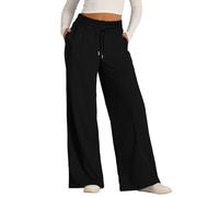 WILLBEST Freizeithose Damen kurzgröße 25 Sporthosen Damen Tracksuit Sporthose lang 50 Sporthose große größen Leinenhose lang Jogginghose beige Sommer