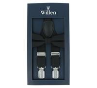 Willen - Hosenträger,Hosenträger Leder,Hosenträger Herren,Hosenträger Anzug,Hosenträger Hochzeit schwarz - Gr. - OS