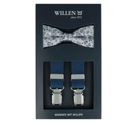 Willen - Hosenträger,Hosenträger Leder,Hosenträger Herren,Hosenträger Anzug marine - Gr. - OS