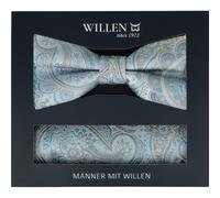 Willen - Schleife und Einstecktuch,Schleife blau,Schleife Hochzeit,Schleife Anzug,Schleife Hemd blau - Gr. - OS