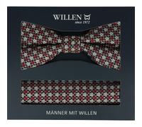 Willen - Schleife und Einstecktuch,Schleife blau,Schleife Hochzeit,Schleife Anzug,Schleife Hemd bordeaux - Gr. - OS