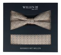 Willen - Schleife und Einstecktuch,Schleife blau,Schleife Hochzeit,Schleife Anzug,Schleife Hemd camel - Gr. - OS
