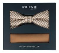 Willen - Schleife und Einstecktuch,Schleife blau,Schleife Hochzeit,Schleife Anzug,Schleife Hemd camel - Gr. - OS