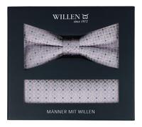 Willen - Schleife und Einstecktuch,Schleife blau,Schleife Hochzeit,Schleife Anzug,Schleife Hemd helllila - Gr. - OS