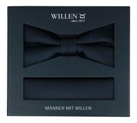 Willen - Schleife und Einstecktuch,Schleife blau,Schleife Hochzeit,Schleife Anzug,Schleife Hemd marine - Gr. - OS
