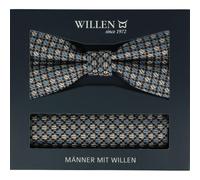 Willen - Schleife und Einstecktuch,Schleife blau,Schleife Hochzeit,Schleife Anzug,Schleife Hemd mittelblau - Gr. - OS