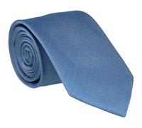 Fein strukturierte Seidenkrawatte (7 cm) One Size men Jeansblau