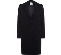 Will's Vegan Shop Strukturierter Veganer Wollmantel in schwarz für Damen Schwarz S