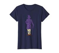 Willy Wonka & The Chocolate Factory Text Silhouette T-Shirt, Damen, Marineblau, XS