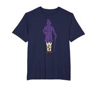 Willy Wonka & The Chocolate Factory Text Silhouette T-Shirt, Herren Große Größen, Marineblau, 2X Tall