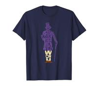 Willy Wonka & The Chocolate Factory Text Silhouette T-Shirt, Herren, Marineblau, 3XL