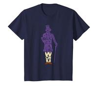 Willy Wonka & The Chocolate Factory Text Silhouette T-Shirt, Kinder, Marineblau, 128
