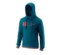 Herren Tennissweatshirt Wilson Bela PO Hoody Slimfit - blue coral S