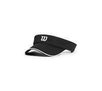 Wilson Classic Visor, Schutz vor Sonne, Schweißabsorbierend, Optimale Passform für ganztägigen Komfort, UPF50, Schnelltrocknend, Schwarz, Größe SM