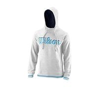 Wilson Herren Hoodie, CHI Script PO Hoody, Baumwolle, Grau (White Heather), Größe XXL, WRA791101XX