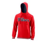 Wilson Herren Hoodie, CHI Script PO Hoody, Baumwolle, Rot (Wilson Red), Größe M, WRA791103MD