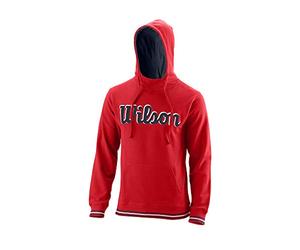 Wilson Herren Hoodie, CHI Script PO Hoody, Baumwolle, Rot (Wilson Red), Größe XL, WRA791103XL