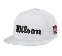 Wilson Herren Men's Tour Flat Brim Hut, Weiß/Schwarz, Einheitsgröße