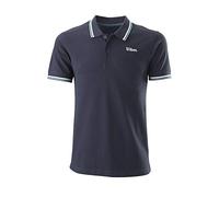 Wilson Herren Poloshirt, CHI CTN Pique Polo, Baumwolle, Blaugrau (Outer Space), Größe L, WRA791001LG