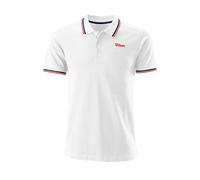 Wilson Herren Poloshirt, CHI CTN Pique Polo, Baumwolle, Weiß, Größe S, WRA791002SM