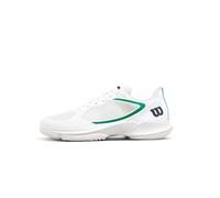 Wilson Hurakn Lite Herren Padel-Schuhe, Stilvoller Look, Atmungsaktiver Komfort, Energetische Dämpfung, Zuverlässiger Grip, Farbe: Weiß/Weiß/Bosphorus, Größe: 9 1/2