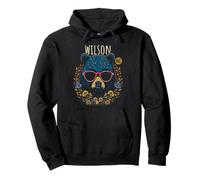 Wilson NC Lustiger Bär mit Brille und Blumen-Design Pullover Hoodie